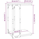 sidebord 40x30x60 cm konstrueret træ sort