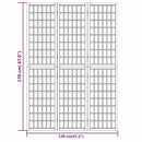 3-panels rumdeler 120x170 cm foldbar japansk stil