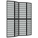 4-panels rumdeler 160x170 cm foldbar japansk stil sort