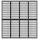 4-panels rumdeler 160x170 cm foldbar japansk stil sort