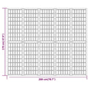 5-panels rumdeler 200x170 cm foldbar japansk stil sort