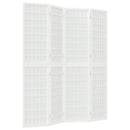 4-panels rumdeler 160x170 cm foldbar japansk stil hvid