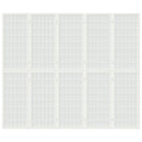 5-panels rumdeler 200x170 cm foldbar japansk stil hvid