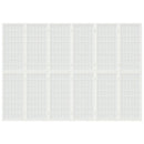 6-panels rumdeler 240x170 cm foldbar japansk stil hvid