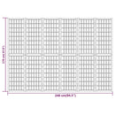 6-panels rumdeler 240x170 cm foldbar japansk stil hvid