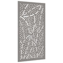 udendørs vægdekoration 105x55 cm bladdesign cortenstål