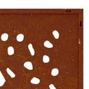 udendørs vægdekoration 105x55 cm bladdesign cortenstål