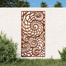 udendørs vægdekoration 105x55 cm sneglehusdesign cortenstål
