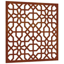 udendørs vægdekoration 55x55 cm maurisk design cortenstål