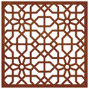 udendørs vægdekoration 55x55 cm maurisk design cortenstål