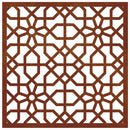 udendørs vægdekoration 55x55 cm maurisk design cortenstål