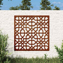udendørs vægdekoration 55x55 cm maurisk design cortenstål