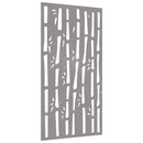 udendørs vægdekoration 105x55 cm bambusdesign cortenstål