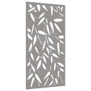 udendørs vægdekoration 105x55 cm bambusbladdesign cortenstål