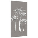 udendørs vægdekoration 105x55 cm palmedesign cortenstål