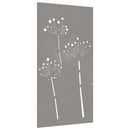 udendørs vægdekoration 105x55 cm blomsterdesign cortenstål