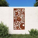 udendørs vægdekoration 105x55 cm tandhjulsdesign cortenstål