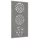 udendørs vægdekoration 105x55 cm bladdesign cortenstål