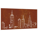 udendørs vægdekoration 105x55 cm skyline-design cortenstål