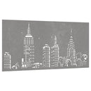 udendørs vægdekoration 105x55 cm skyline-design cortenstål