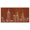 udendørs vægdekoration 105x55 cm skyline-design cortenstål