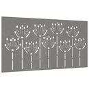 udendørs vægdekoration 105x55 cm blomsterdesign cortenstål