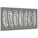 udendørs vægdekoration 105x55 cm bladdesign cortenstål