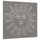 udendørs vægdekoration 55x55 cm soldesign cortenstål