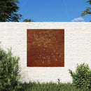 udendørs vægdekoration 55x55 cm soldesign cortenstål