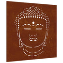 udendørs vægdekoration 55x55 cm Buddha-design cortenstål