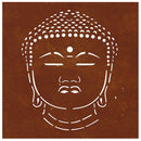 udendørs vægdekoration 55x55 cm Buddha-design cortenstål