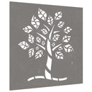 udendørs vægdekoration 55x55 cm trædesign cortenstål