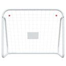 fodboldmål med net 125x96x60 cm stål og polyester hvid