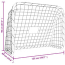 fodboldmål med net 125x96x60 cm stål og polyester hvid