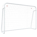 fodboldmål med net 214x75x152 cm stål og polyester hvid