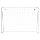 fodboldmål med net 214x75x152 cm stål og polyester hvid