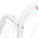 fodboldmål med net 214x75x152 cm stål og polyester hvid