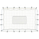 fodbold-rebounder med net 184x61x123 cm stål og PE sort og hvid