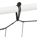 fodbold-rebounder med net 184x61x123 cm stål og PE sort og hvid