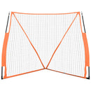 bærbart baseballnet 183x182x183 cm polyester stål sort orange