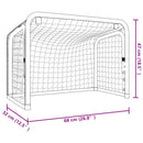 hockeymål med net 68x32x47 cm stål og polyester rød og sort