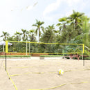 volleyballnet 823x244 cm PE-stof gul og sort