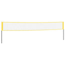 badmintonnet 600x155 cm PE-stof gul og sort
