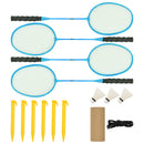 badmintonnet 600x155 cm PE-stof gul og sort