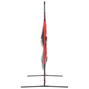 bærbart baseballnet 183x105x183 cm polyester sort og rød
