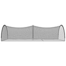 batting cage net til baseball 900x400x250 cm polyester sort
