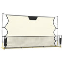 fodbold-rebounder 183x85x120 cm polyester sort og gul