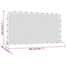 fodbold-rebounder 366x90x183 cm HDPE sort
