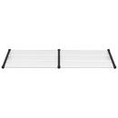 dørbaldakin 239x90 cm polycarbonat sort og transparent
