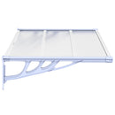 dørbaldakin 122x90 cm polycarbonat grå og transparent